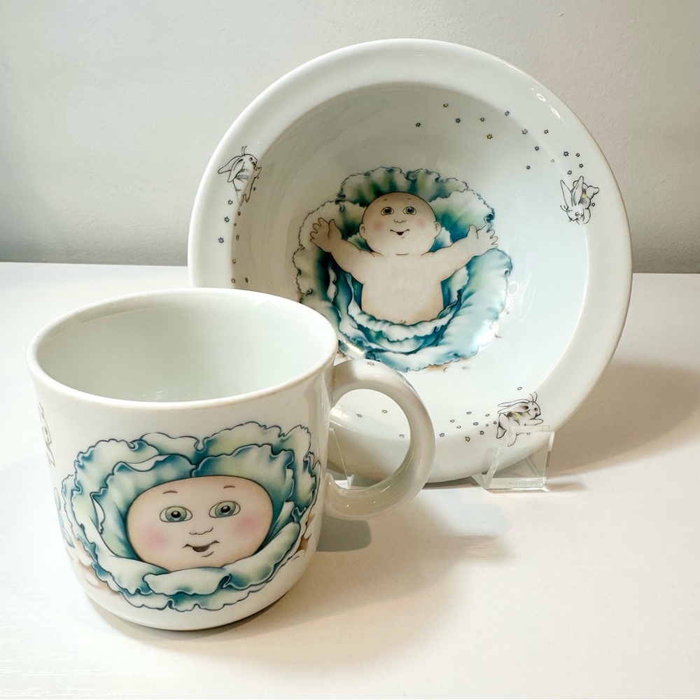 Cabbage Patch Kids Royal Worcester 1984 Bowl and Cup Set